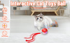 3pcs Set Red, Grey, Green Fully Automatic 360° Rolling Pet Ball - Grinding and Relief Feature with USB Charging LED Light, Durable Plastic Material - Suitable for Kittens and Dogs - Interactive Toy - Easter and Patriots Day