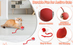 3pcs Set Red, Grey, Green Fully Automatic 360° Rolling Pet Ball - Grinding and Relief Feature with USB Charging LED Light, Durable Plastic Material - Suitable for Kittens and Dogs - Interactive Toy - Easter and Patriots Day