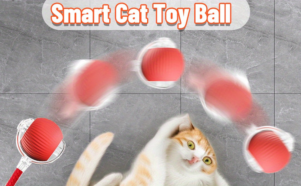 3pcs Set Red, Grey, Green Fully Automatic 360° Rolling Pet Ball - Grinding and Relief Feature with USB Charging LED Light, Durable Plastic Material - Suitable for Kittens and Dogs - Interactive Toy - Easter and Patriots Day