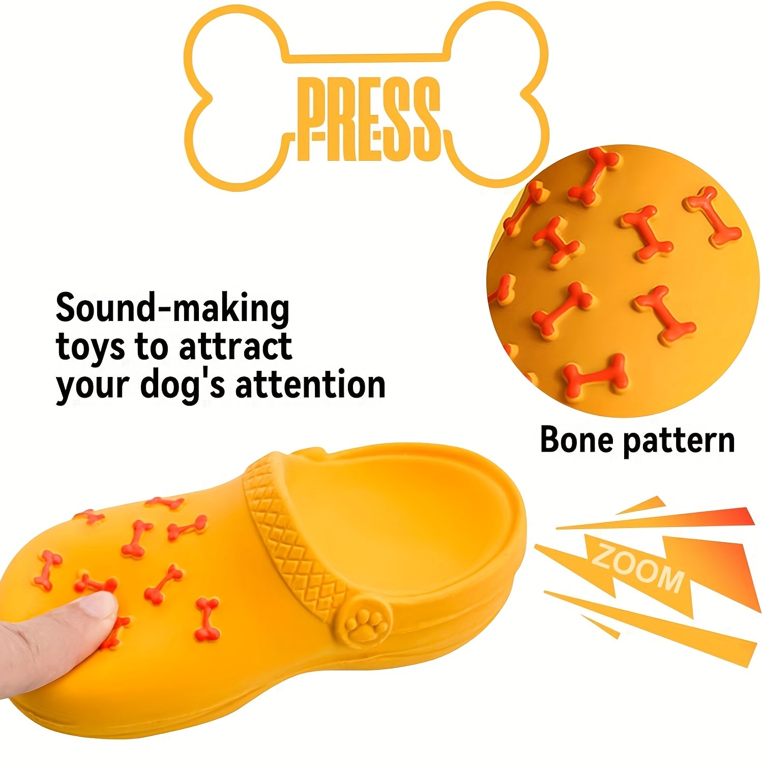Interactive Squeaky Dog Toy for Aggressive Chewers - Durable Rubber Slippers-Shaped Chew Toy with "I Love You" Design, Teeth Cleaning & Training, Indoor/Outdoor Play for Small, Medium, Large Dogs & Puppies, Dog Toys for Teeth