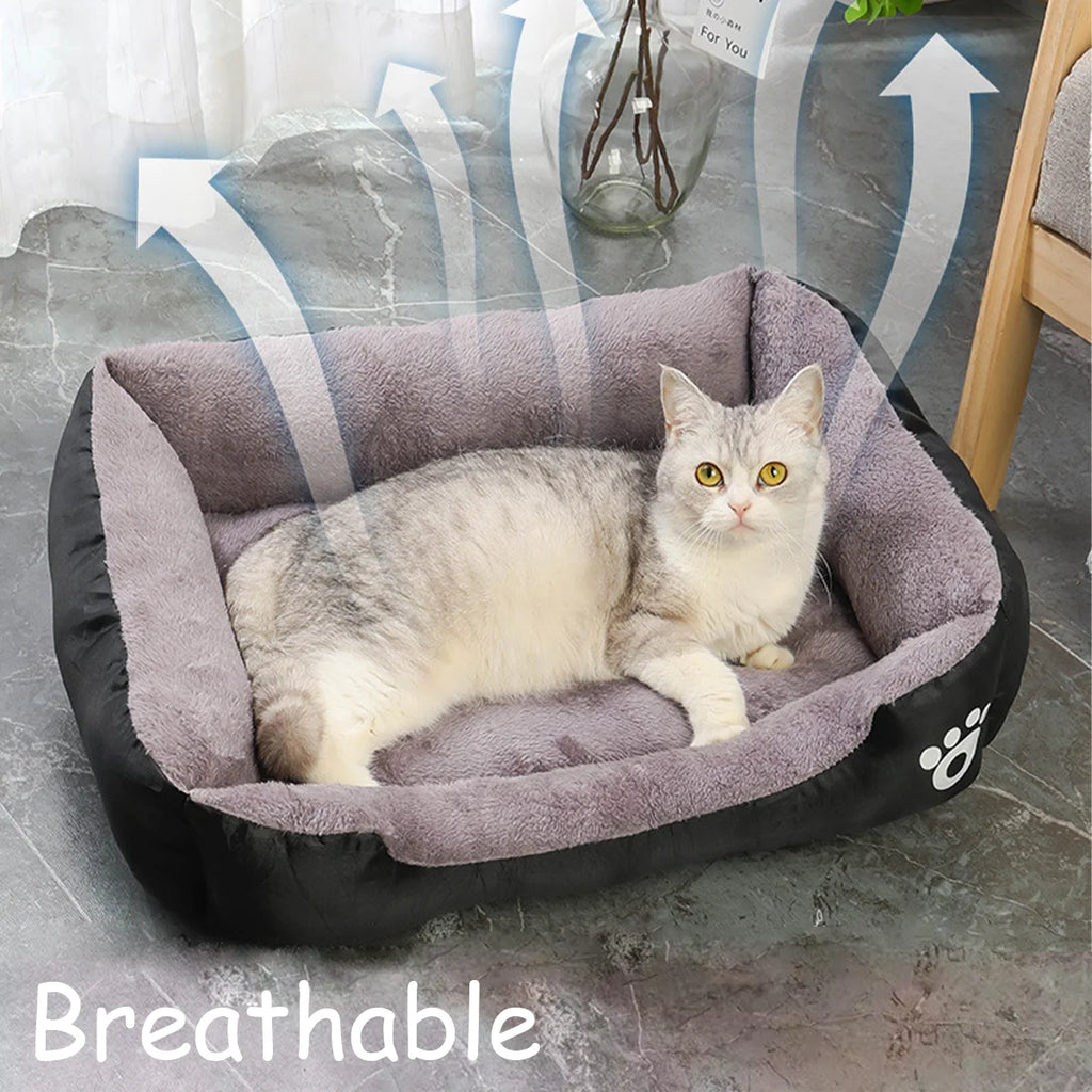 🏠 Cuccia Invernale Quadrata per Cani e Gatti – Morbida, Impermeabile e Lavabile