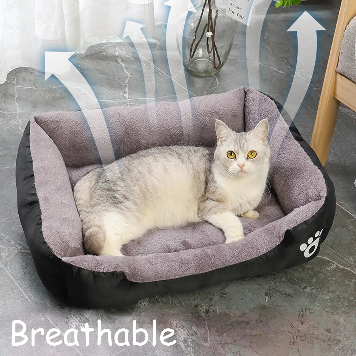 🏠 Cuccia Invernale Quadrata per Cani e Gatti – Morbida, Impermeabile e Lavabile