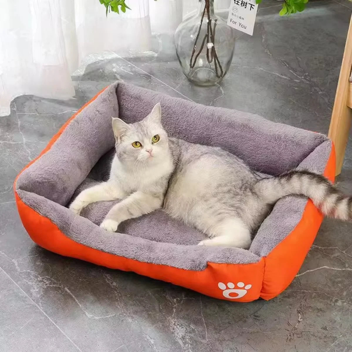 🏠 Cuccia Invernale Quadrata per Cani e Gatti – Morbida, Impermeabile e Lavabile