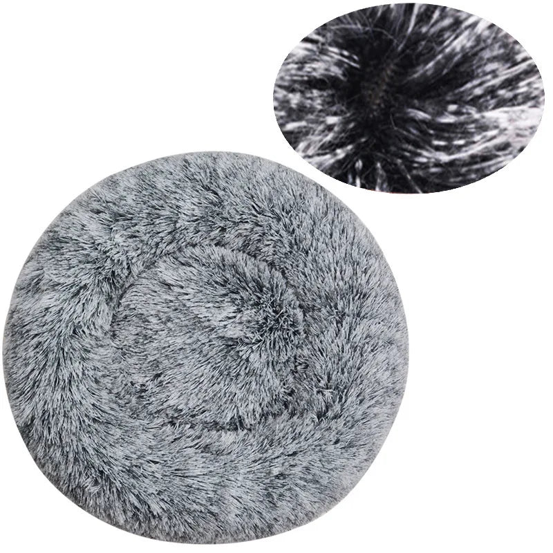 🛏️ Cuccia Rotonda Invernale per Cani e Gatti – Letto Morbido Lavabile in Peluche