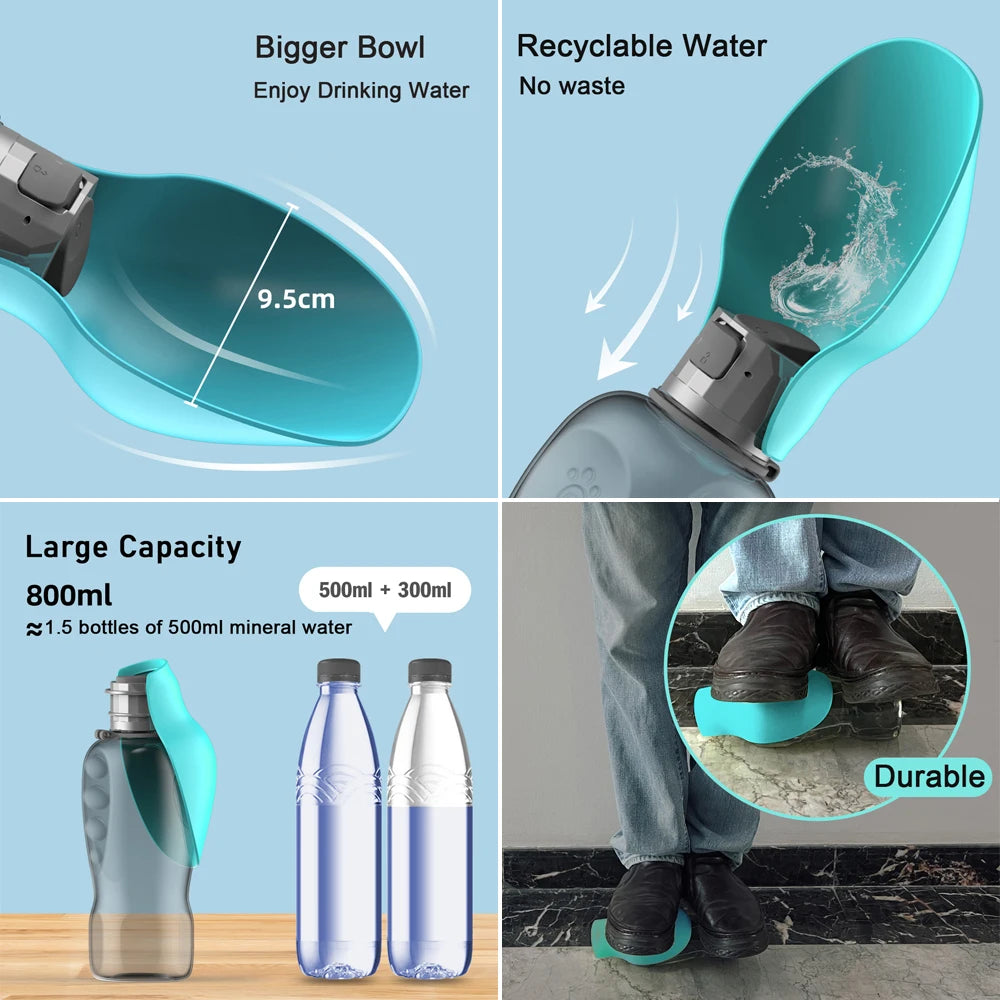 Portable Dog Water Bottle For Small Large Dogs Outdoor Walking Puppy Drinking Bowl Cat Drinker Labrodor Yorkshire Pet Supplies