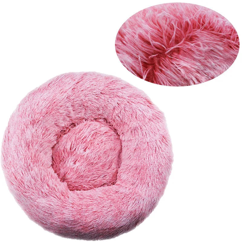 🛏️ Cuccia Rotonda Invernale per Cani e Gatti – Letto Morbido Lavabile in Peluche
