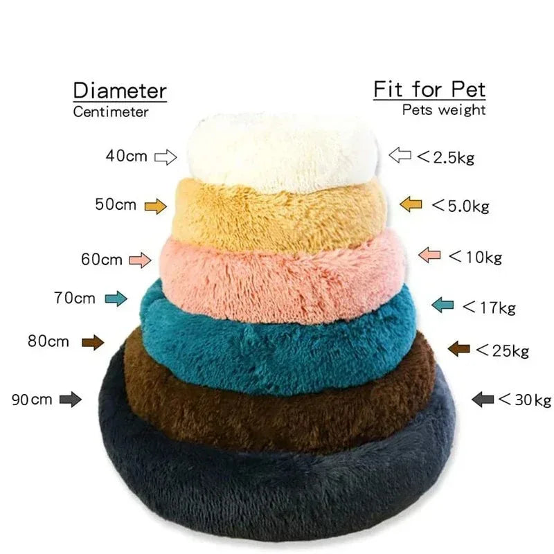 🛏️ Cuccia Rotonda Invernale per Cani e Gatti – Letto Morbido Lavabile in Peluche