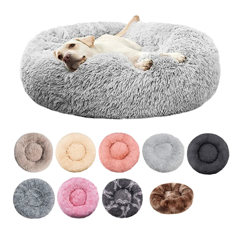 🛏️ Cuccia Rotonda Invernale per Cani e Gatti – Letto Morbido Lavabile in Peluche