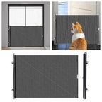 Retractable Pet Safety Gate Wide, Indoor Mesh Fence for Dogs & kitten, Mounting Accessories Included for Doors & Hallways