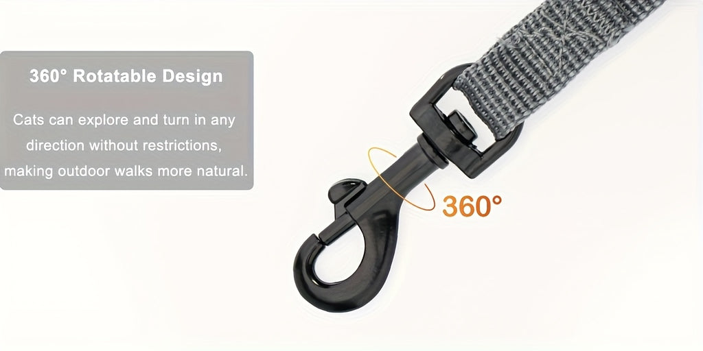 Vest-style pet harness, cat leash and collar set, soft walking leash for cats, anti-escape adjustable cat leash, reflective vest jacket, breathable kitten harness suit, easy to wear, suitable for outdoor walks