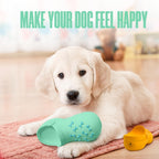 Interactive Squeaky Dog Toy for Aggressive Chewers - Durable Rubber Slippers-Shaped Chew Toy with "I Love You" Design, Teeth Cleaning & Training, Indoor/Outdoor Play for Small, Medium, Large Dogs & Puppies, Dog Toys for Teeth