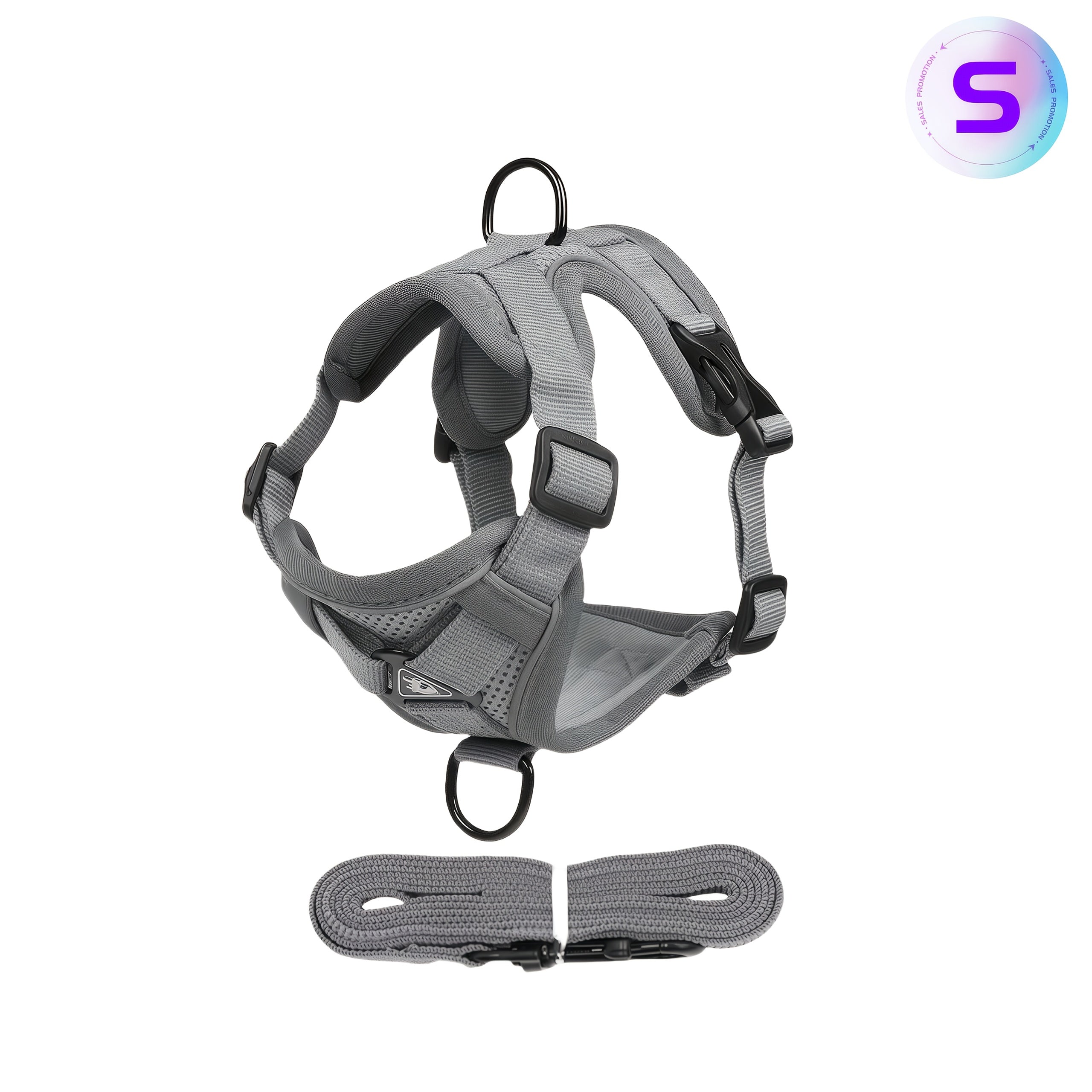Vest-style pet harness, cat leash and collar set, soft walking leash for cats, anti-escape adjustable cat leash, reflective vest jacket, breathable kitten harness suit, easy to wear, suitable for outdoor walks