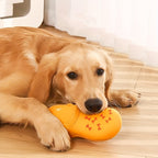 Interactive Squeaky Dog Toy for Aggressive Chewers - Durable Rubber Slippers-Shaped Chew Toy with "I Love You" Design, Teeth Cleaning & Training, Indoor/Outdoor Play for Small, Medium, Large Dogs & Puppies, Dog Toys for Teeth