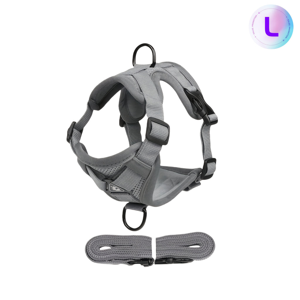 Vest-style pet harness, cat leash and collar set, soft walking leash for cats, anti-escape adjustable cat leash, reflective vest jacket, breathable kitten harness suit, easy to wear, suitable for outdoor walks
