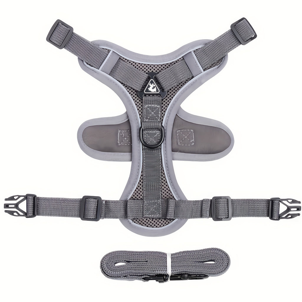 Vest-style pet harness, cat leash and collar set, soft walking leash for cats, anti-escape adjustable cat leash, reflective vest jacket, breathable kitten harness suit, easy to wear, suitable for outdoor walks